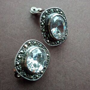earrings - marcasite